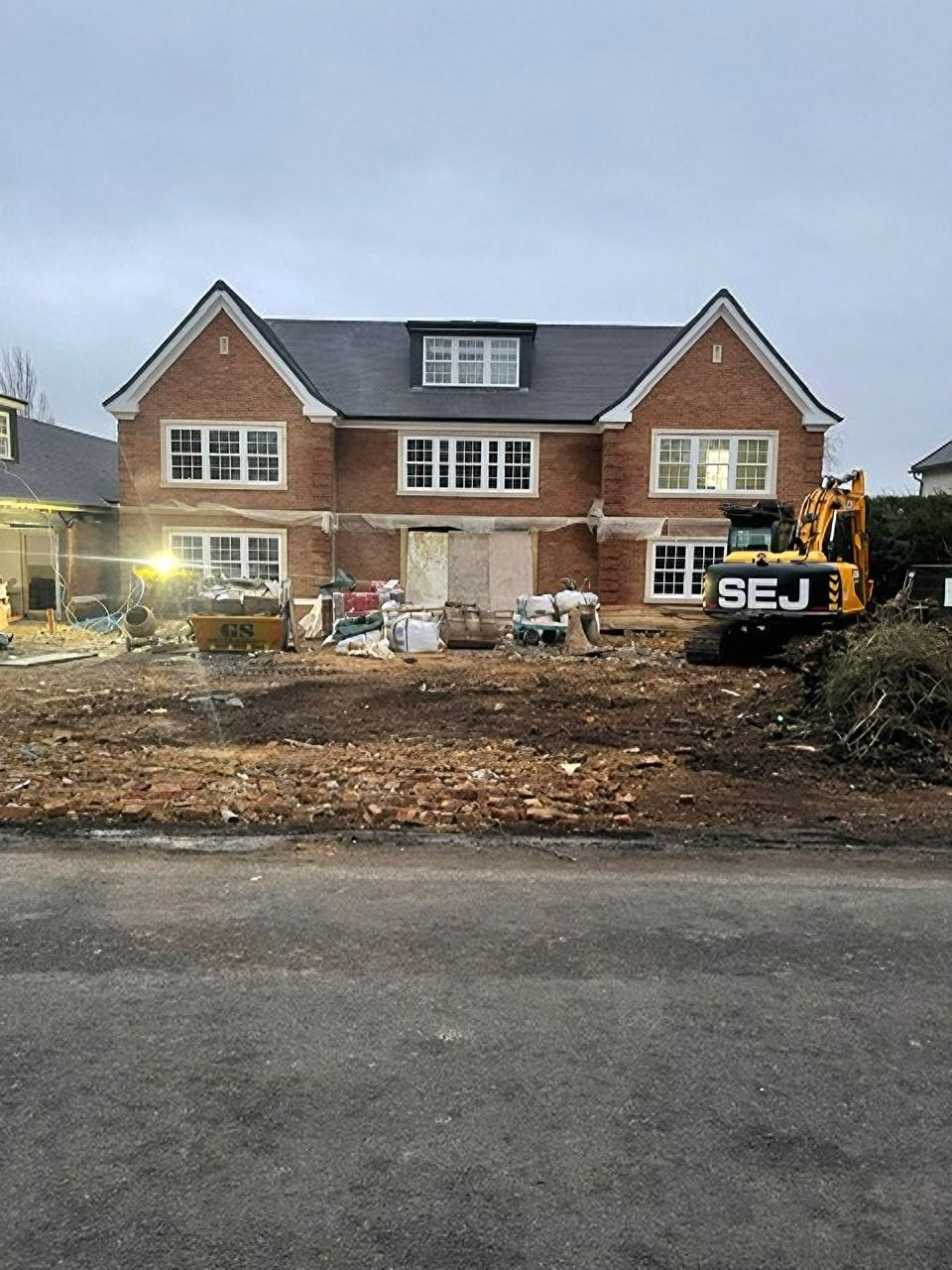 New detached house at West End Lane, Stoke Poges, nearing completion